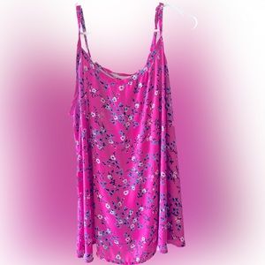 Torrid, bright, floral, spaghetti strapped, flowy tank top
